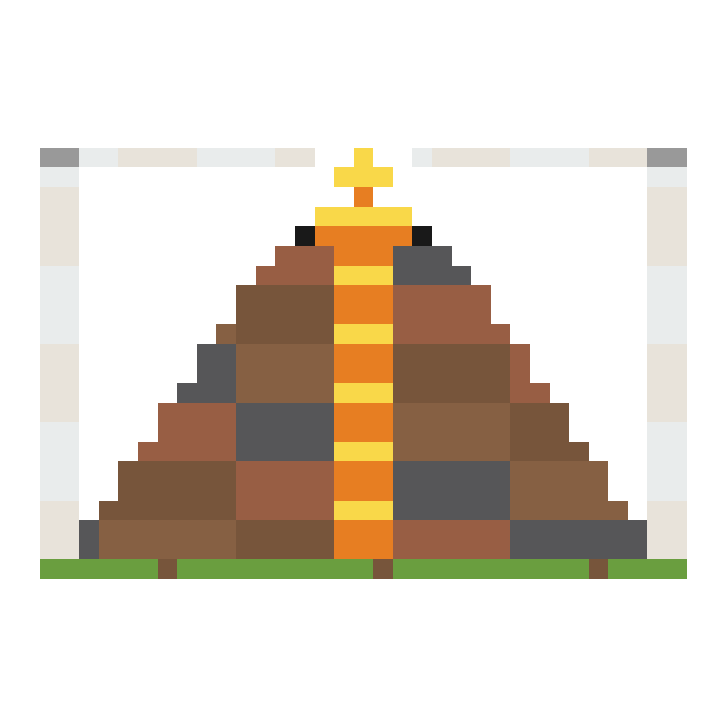 Cut-Z renderer view slicing through the anti-peek walls, roof, volcano rock, and glowing orange lava column